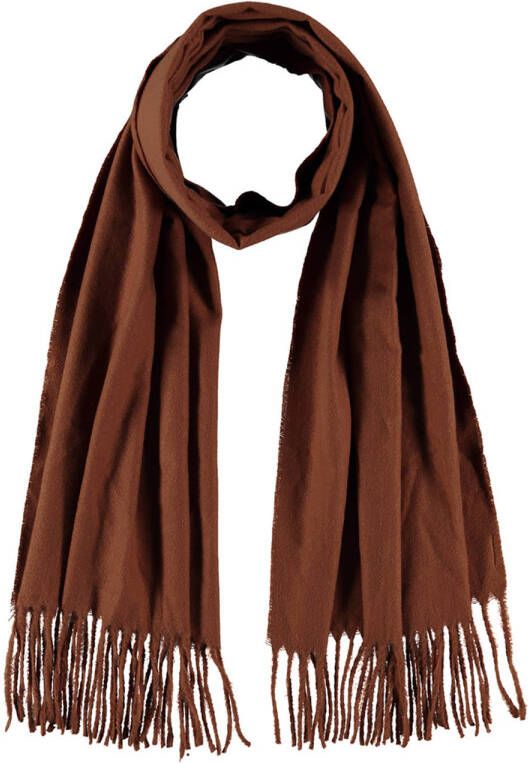 Sarlini sjaal met franjes bruin