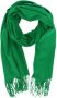 Sarlini sjaal met franjes groen - Thumbnail 1