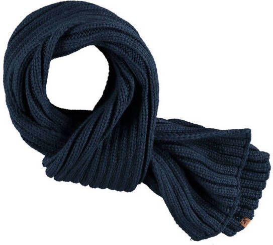 Sarlini sjaal rib gebreid donkerblauw