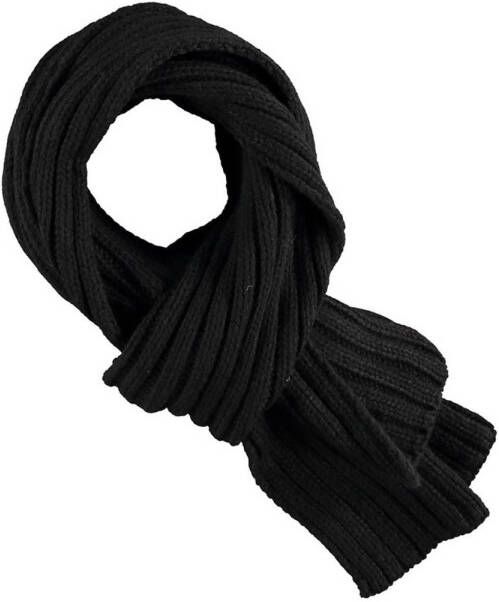 Sarlini sjaal rib gebreid zwart