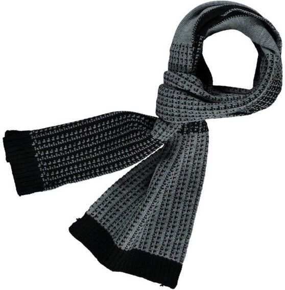 Sarlini sjaal zwart grijs Jongens Acryl 2-4 JAAR