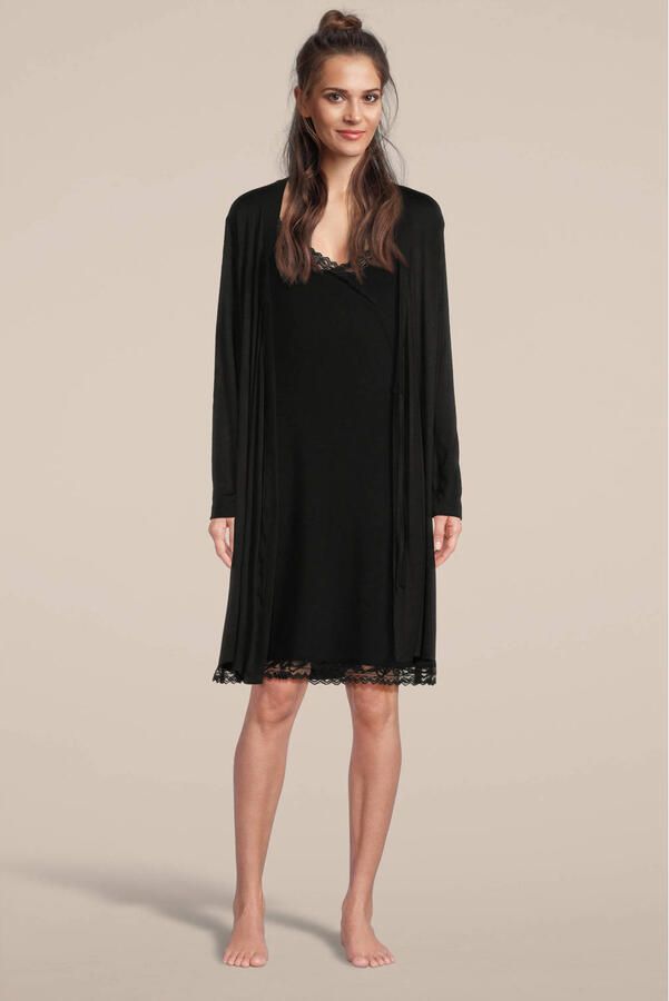 Sassa Mode badjas met viscose zwart - Foto 2