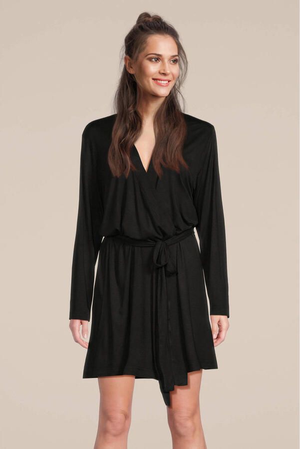 Sassa Mode badjas met viscose zwart - Foto 4
