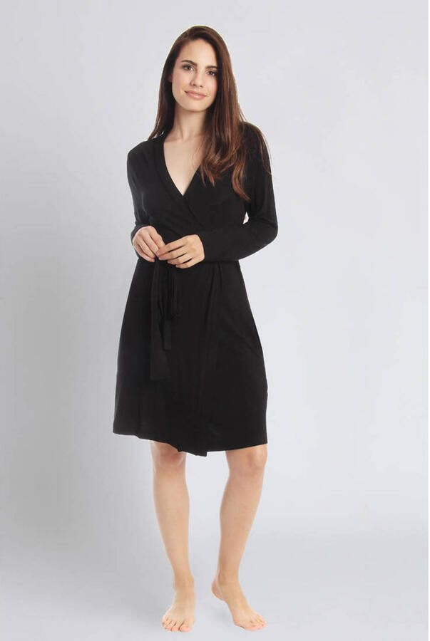 Sassa Mode badjas met viscose zwart