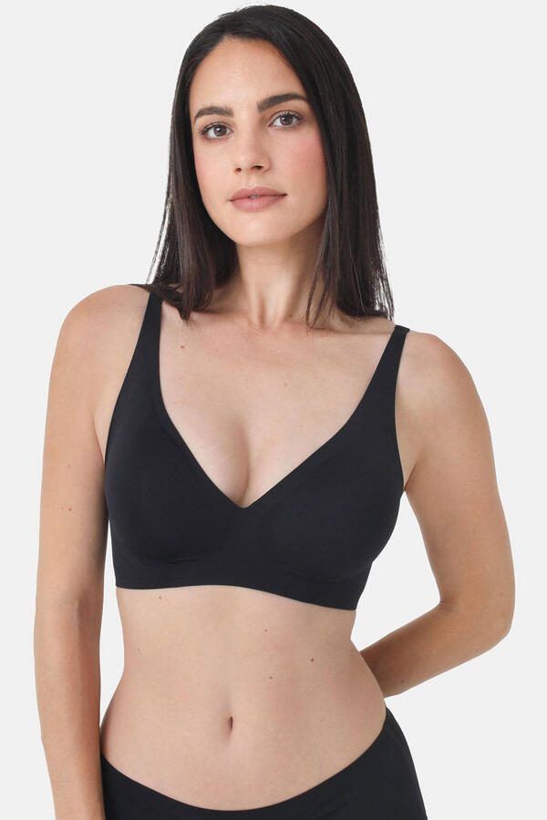 Sassa Mode seamless voorgevormde bh zonder beugel Bonded Micro zwart