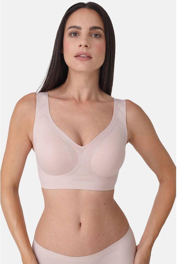 Sassa Mode seamless voorgevormde bralette Bonded Micro lichtbeige
