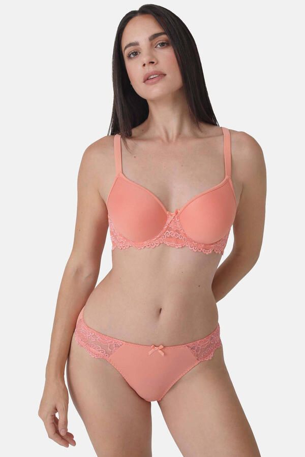 Sassa Mode slip Classic Lace zalmroze