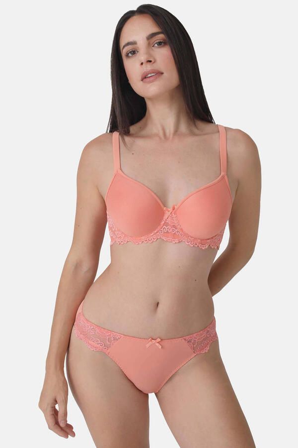 Sassa Mode voorgevormde beugelbh Classic Lace zalmroze