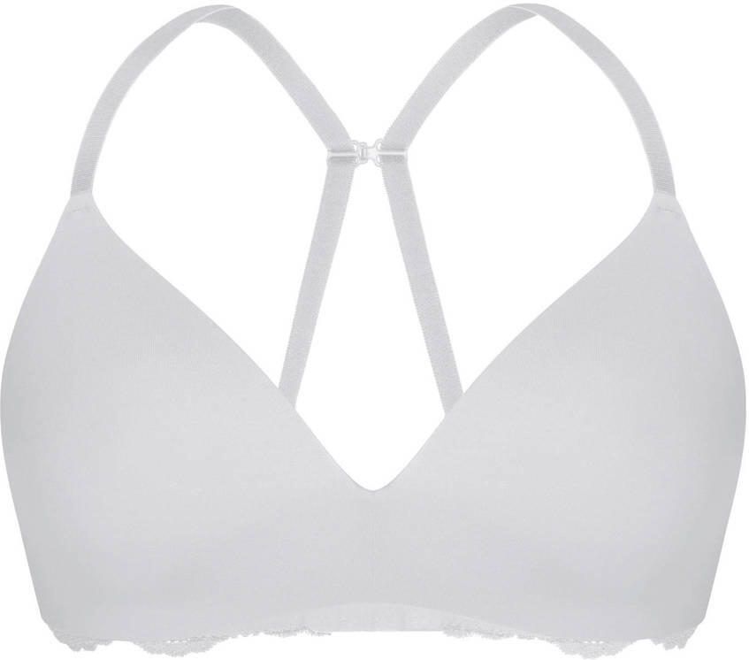 Sassa Mode voorgevormde bh zonder beugel Classic Lace wit