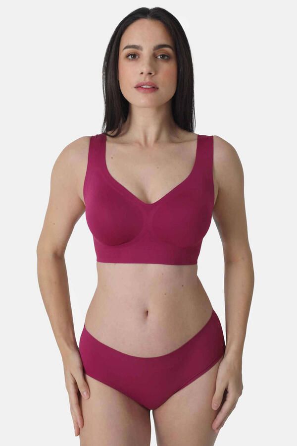 Sassa Mode voorgevormde seamless bralette fuchsia