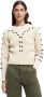Scotch & Soda Gebroken Wit Trui Stitch And Bobble Placement Wool Blend Pullover - Thumbnail 2