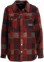 Scotch & Soda Stijlvolle Patchwork Check Jas Rood Dames - Thumbnail 2