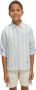 SCOTCH & SODA Jongens Overhemden Yarn Dyed Long Sleeve Linen Shirt Blauw wit Gestreept - Thumbnail 2