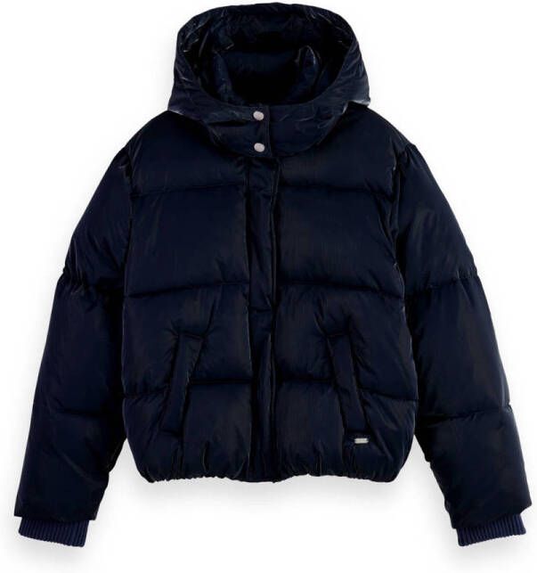 Scotch & Soda Zwarte Gewatteerde Jas Water Repellent Technical Puffer Jacket