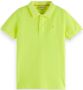 SCOTCH & SODA Jongens Polo's & T-shirts Garment Dyed Short Sleeved Pique Polo Geel - Thumbnail 2
