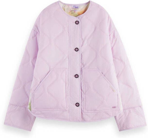 Scotch & Soda reversible quilted jas Quilted reversible coat lila