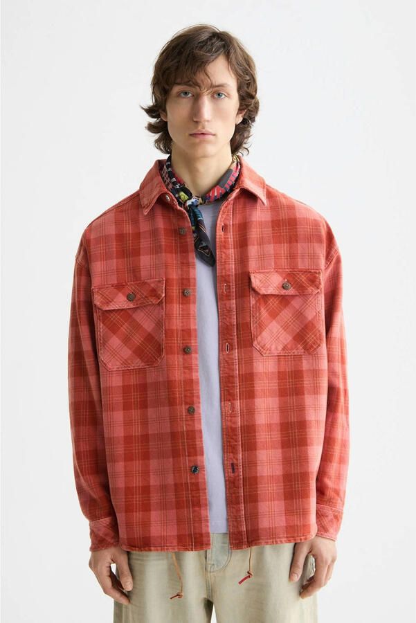 Scotch & Soda denim overshirt rood