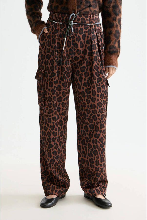 Scotch & Soda denim tapered high waist broek bruin - Foto 1