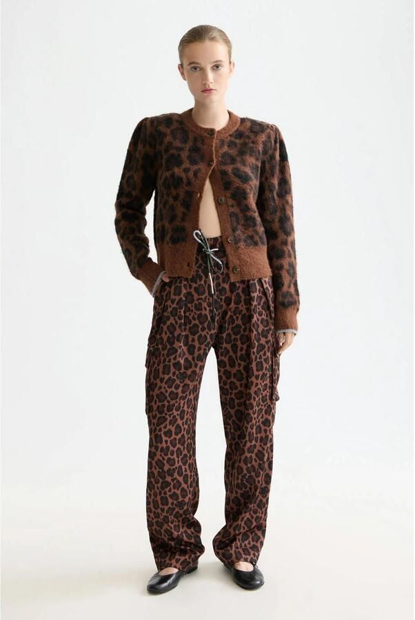 Scotch & Soda denim tapered high waist broek bruin - Foto 3