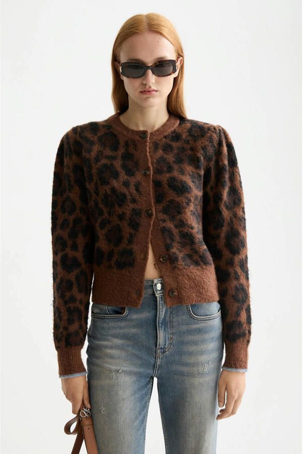 Scotch & Soda Gebreid jack met ronde hals en knoopsluiting - Foto 3