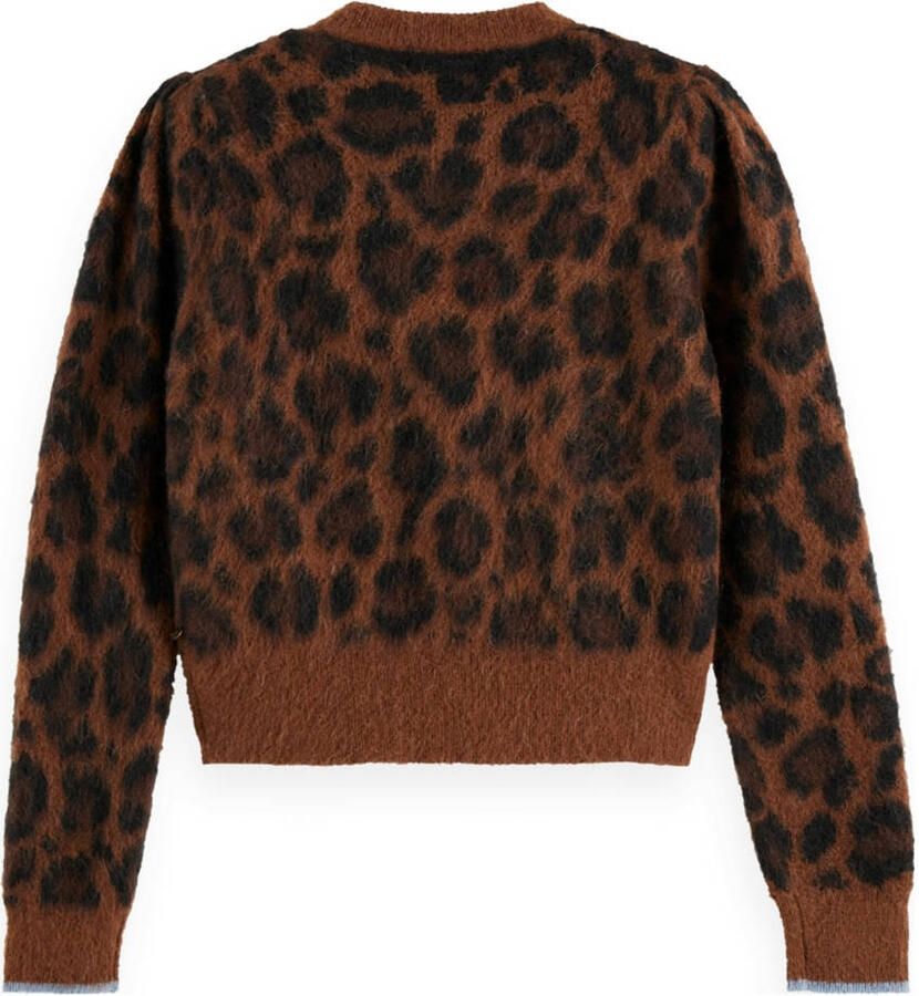 Scotch & Soda Gebreid jack met ronde hals en knoopsluiting