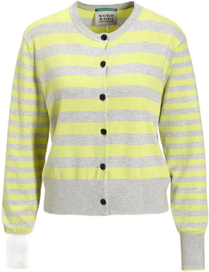 Scotch & Soda Relaxed Crew Neck Cardigan Vest Multicolor Dames