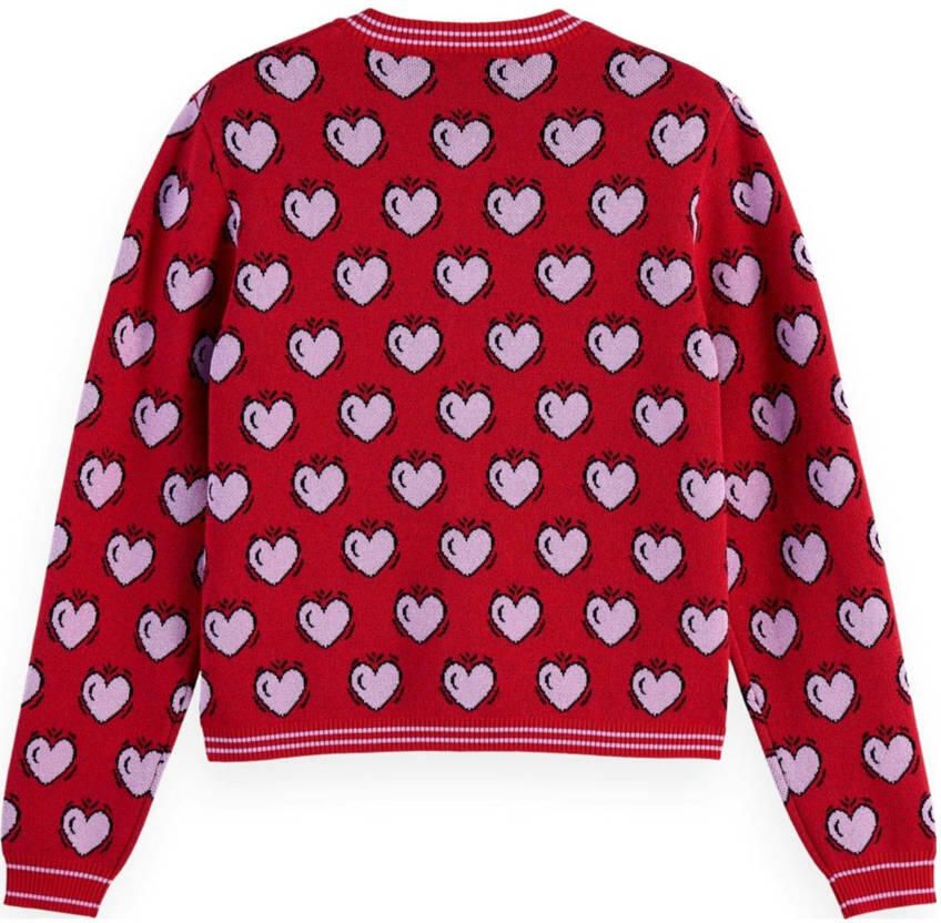 Scotch & Soda Stijlvolle Vest met Burton Morris Design Pink Dames