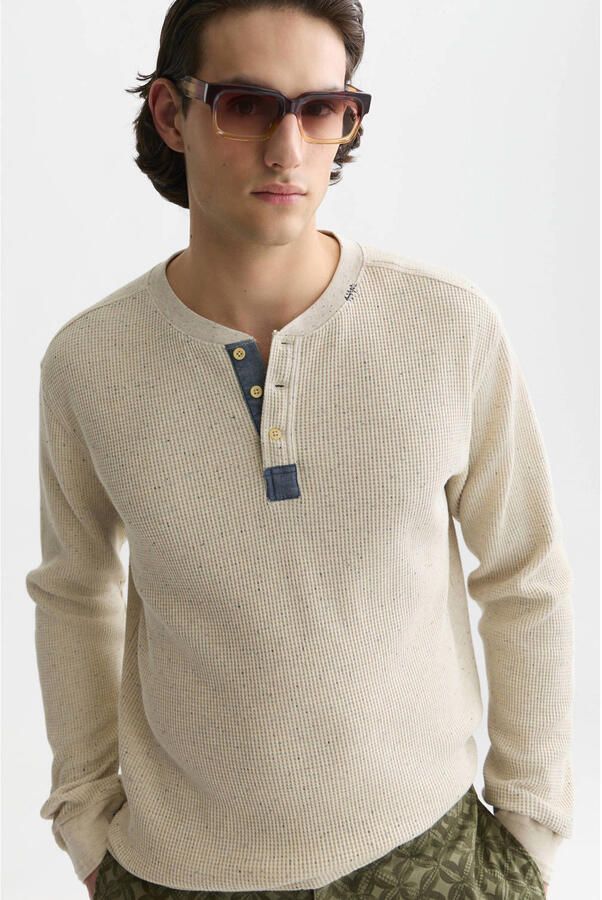 Scotch & Soda gemêleerde longsleeve beige