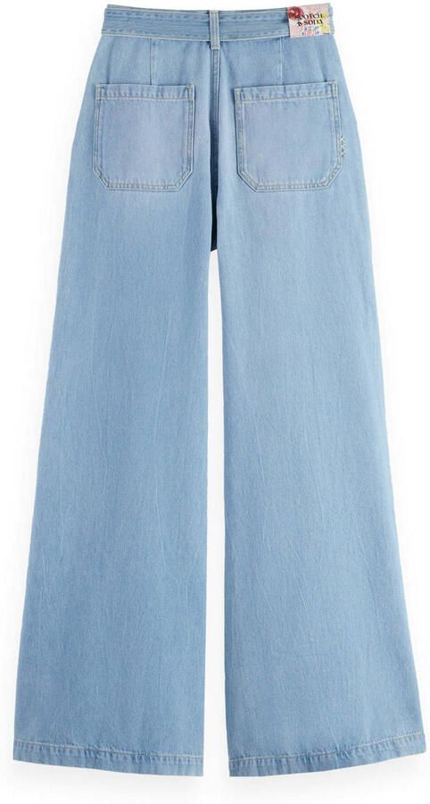 Scotch & Soda high waist wide leg jeans light blue denim