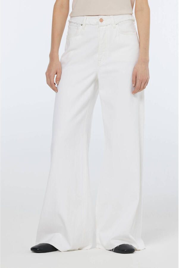 Scotch & Soda Faded White Wide Leg Jeans White Dames