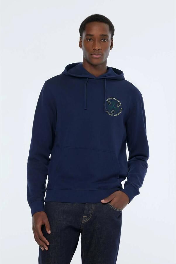 Scotch & Soda Artwork Hoodie Sweatshirt Blue Heren - Foto 3