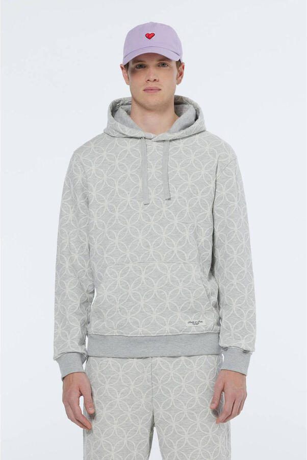 Scotch & Soda hoodie lichtgrijs - Foto 3