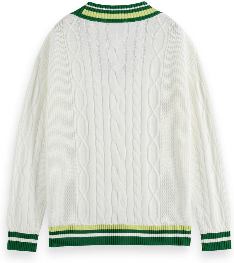 Scotch & Soda kabeltrui wit