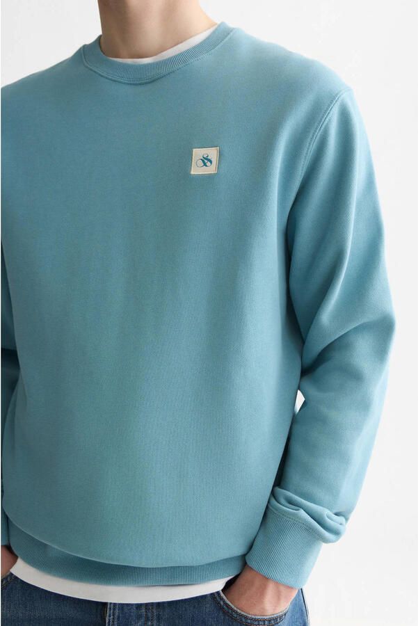Scotch & Soda katoenen regular fit trui blauw