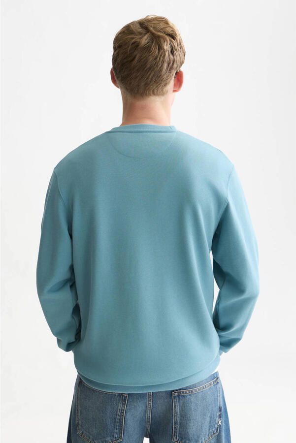 Scotch & Soda katoenen regular fit trui blauw - Foto 2