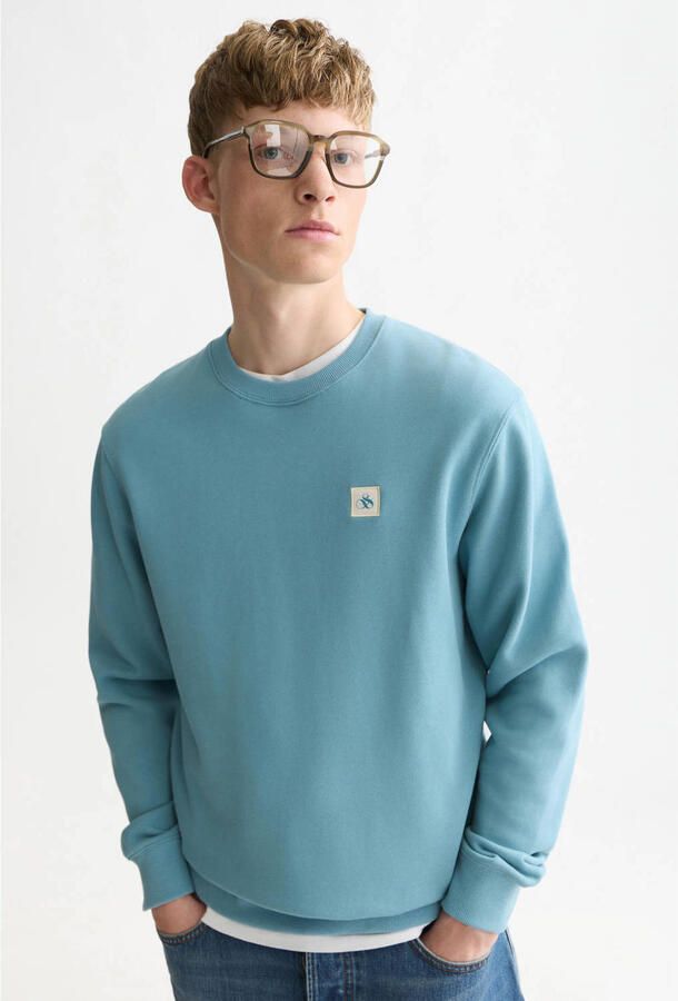 Scotch & Soda katoenen regular fit trui blauw - Foto 2