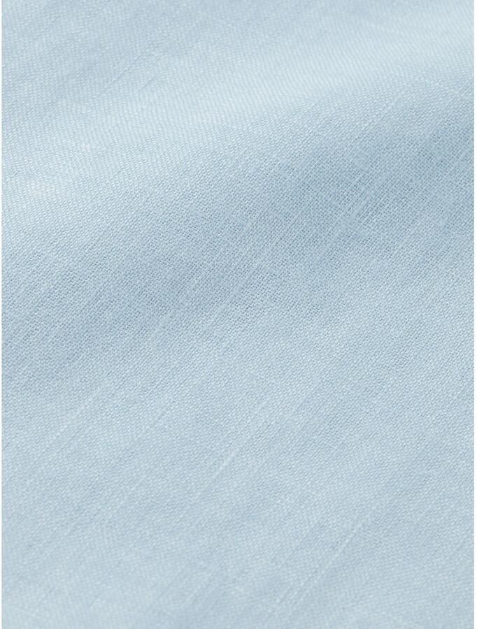 SCOTCH & SODA Heren Overhemden Short-sleeved Regular Fit Linen Shirt Lichtblauw - Foto 6