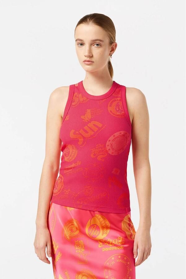 Scotch & Soda Printed Rib Tanktop Dames