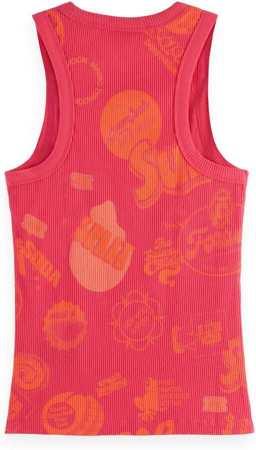 Scotch & Soda Printed Rib Tanktop Dames - Foto 2