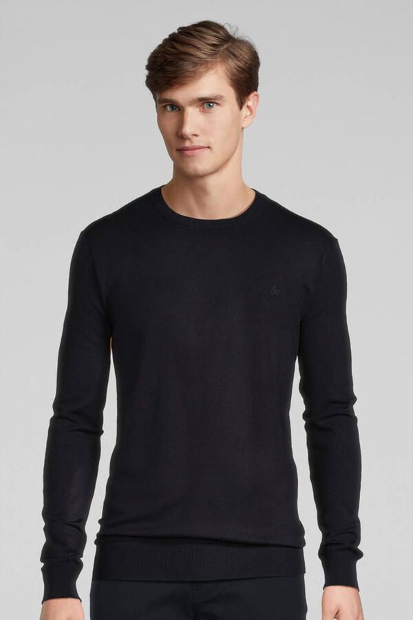 SCOTCH & SODA Heren Truien & Vesten Viscose Pullover Crewneck Donkerblauw - Foto 2