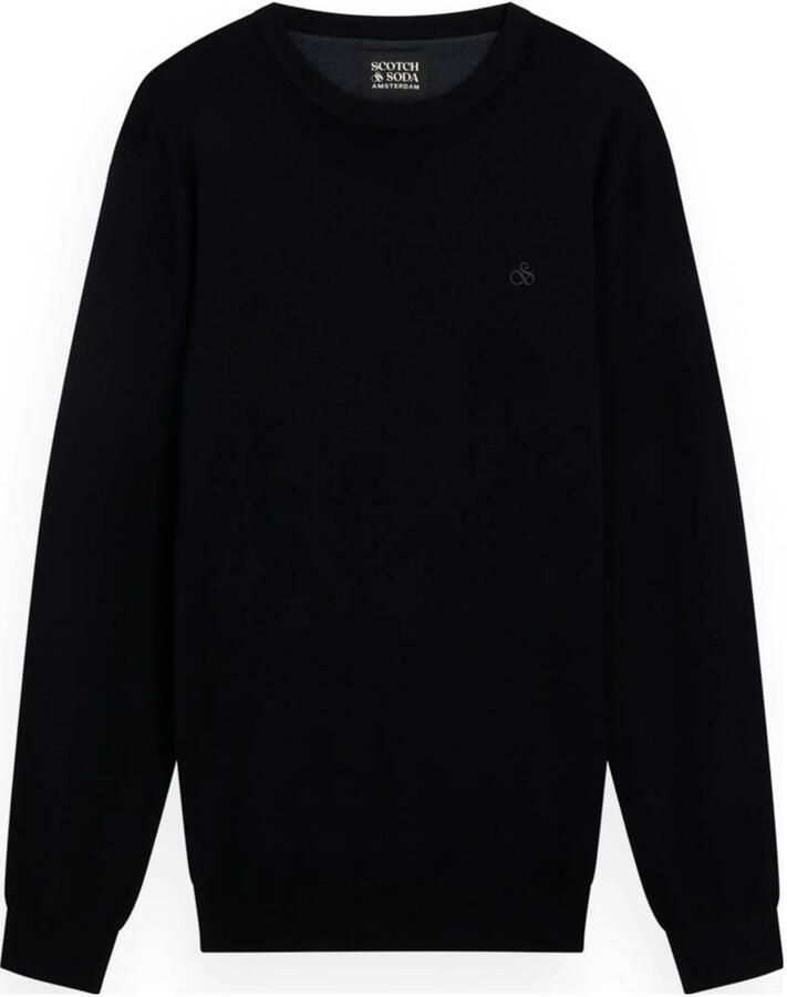 SCOTCH & SODA Heren Truien & Vesten Viscose Pullover Crewneck Zwart - Foto 2