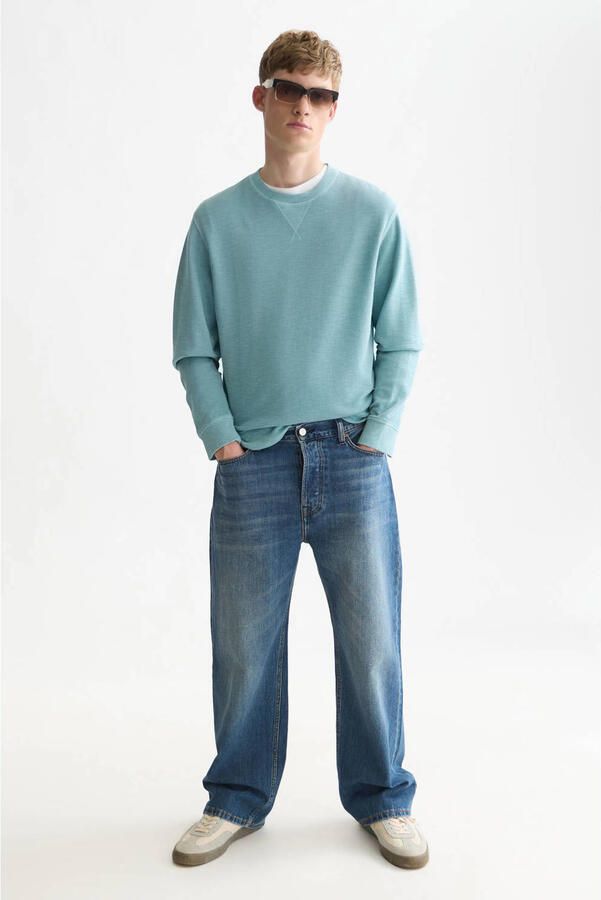Scotch & Soda regular fit gemêleerde sweater adriatic blauw - Foto 3
