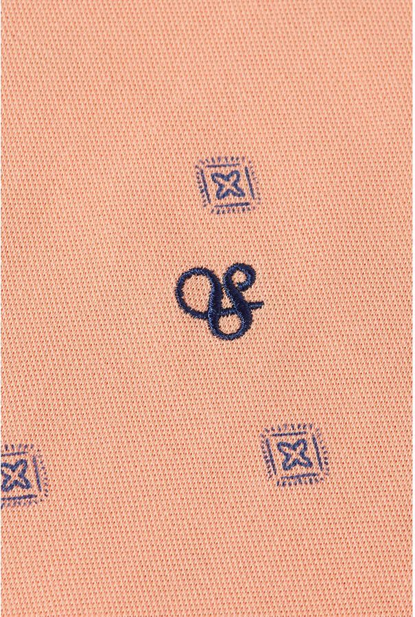 Scotch & Soda regular fit piqué polo met print zalm - Foto 2