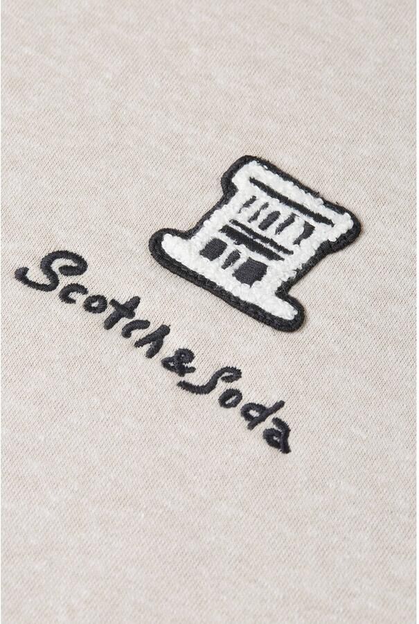 Scotch & Soda regular fit sweater met borduursels gebroken wit - Foto 2