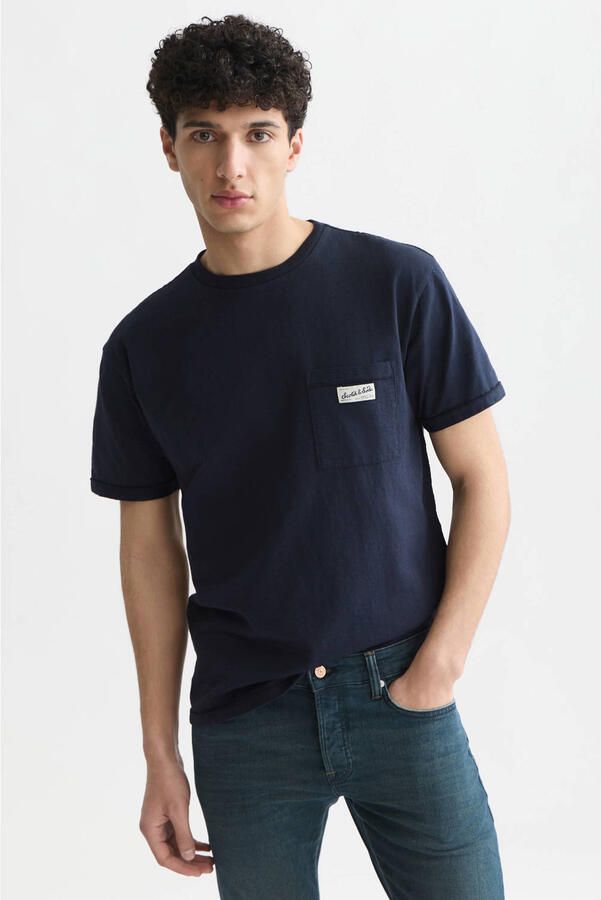 Scotch & Soda regular fit T-shirt donkerblauw