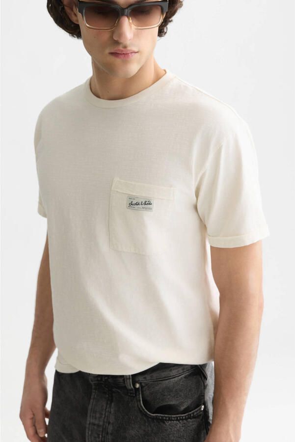 Scotch & Soda regular fit T-shirt ecru