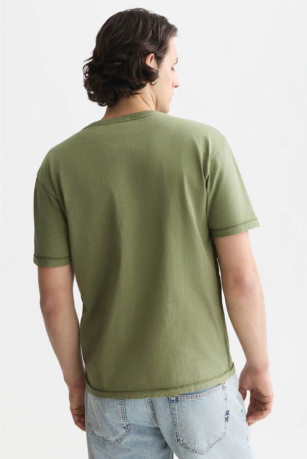 Scotch & Soda regular fit T-shirt olijfgroen - Foto 2
