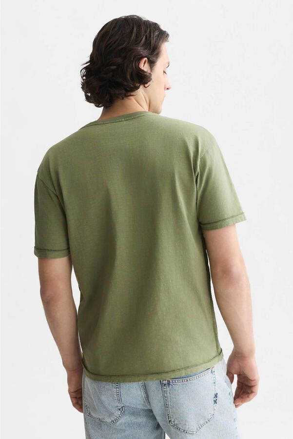 Scotch & Soda regular fit T-shirt olijfgroen - Foto 2