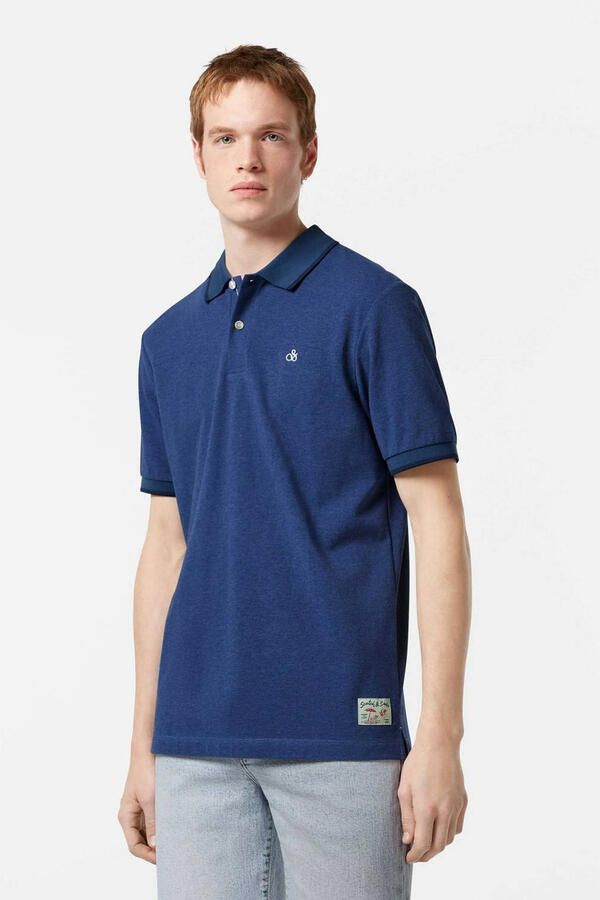 Scotch & Soda T-shirt Scotch & Soda Melange Polo Donkerblauw - Foto 3