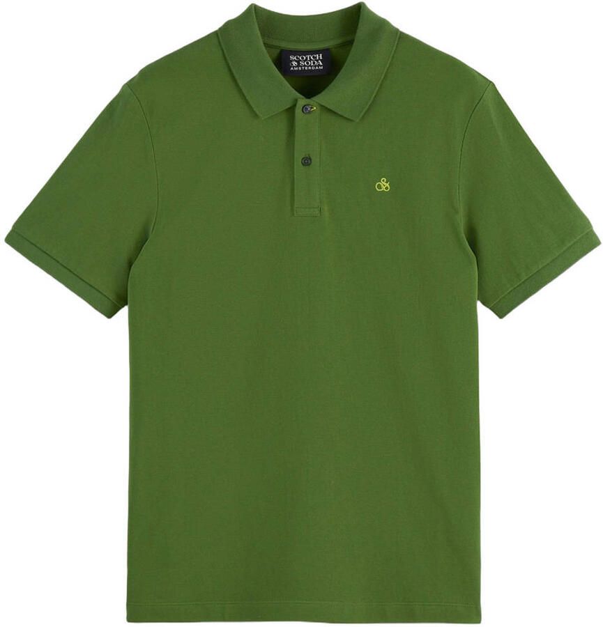 Scotch & Soda Polo Shirt Korte Mouw Scotch & Soda Core Piqué Polo Groen